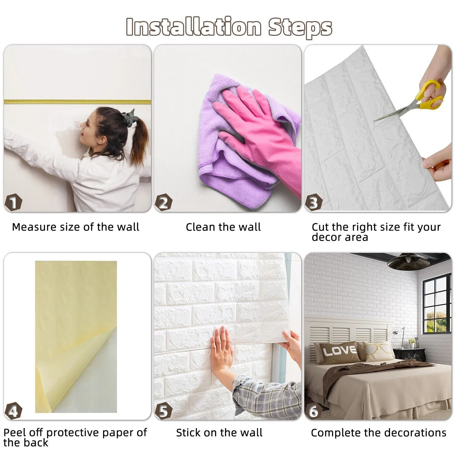 9277 Stone Design Wallpaper 3D Foam Wallpaper Sticker Panels I Ceiling Wallpaper For Living Room Bedroom I Furniture, Door I Foam Tiles