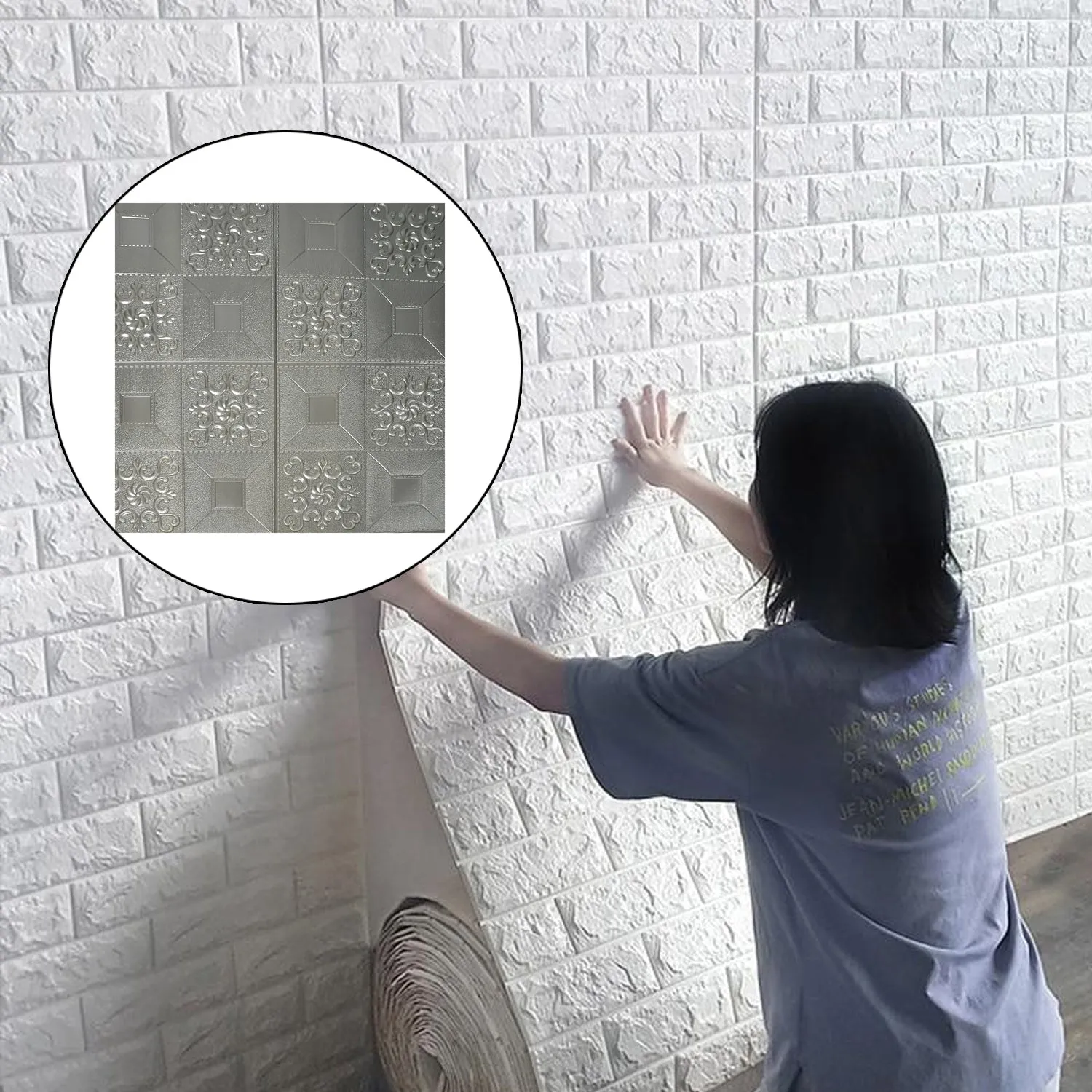 9277 Stone Design Wallpaper 3D Foam Wallpaper Sticker Panels I Ceiling Wallpaper For Living Room Bedroom I Furniture, Door I Foam Tiles