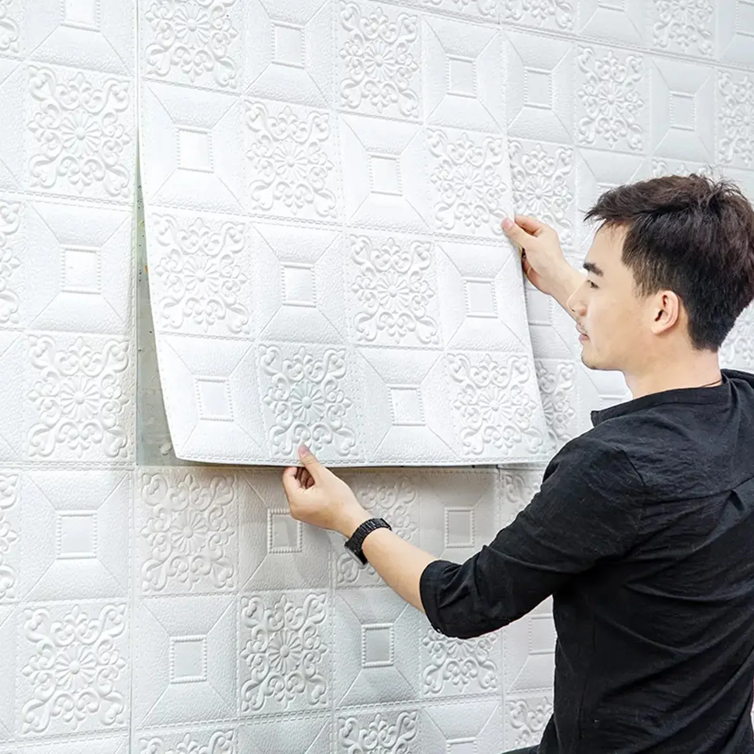 9277 Stone Design Wallpaper 3D Foam Wallpaper Sticker Panels I Ceiling Wallpaper For Living Room Bedroom I Furniture, Door I Foam Tiles