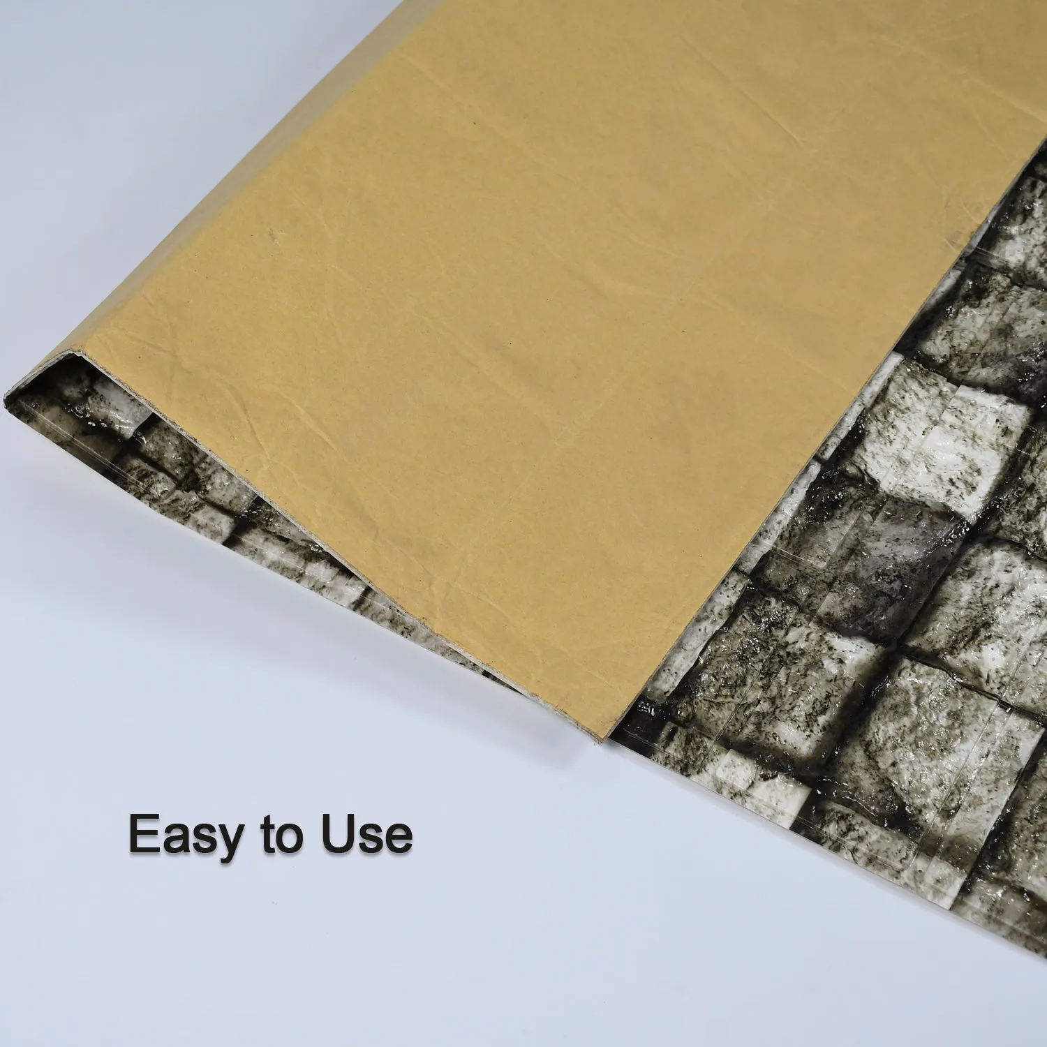 9281 Stone Design Wallpaper 3D Foam Wallpaper Sticker Panels I Ceiling Wallpaper For Living Room Bedroom I Furniture, Door I Foam Tiles (Square Design)