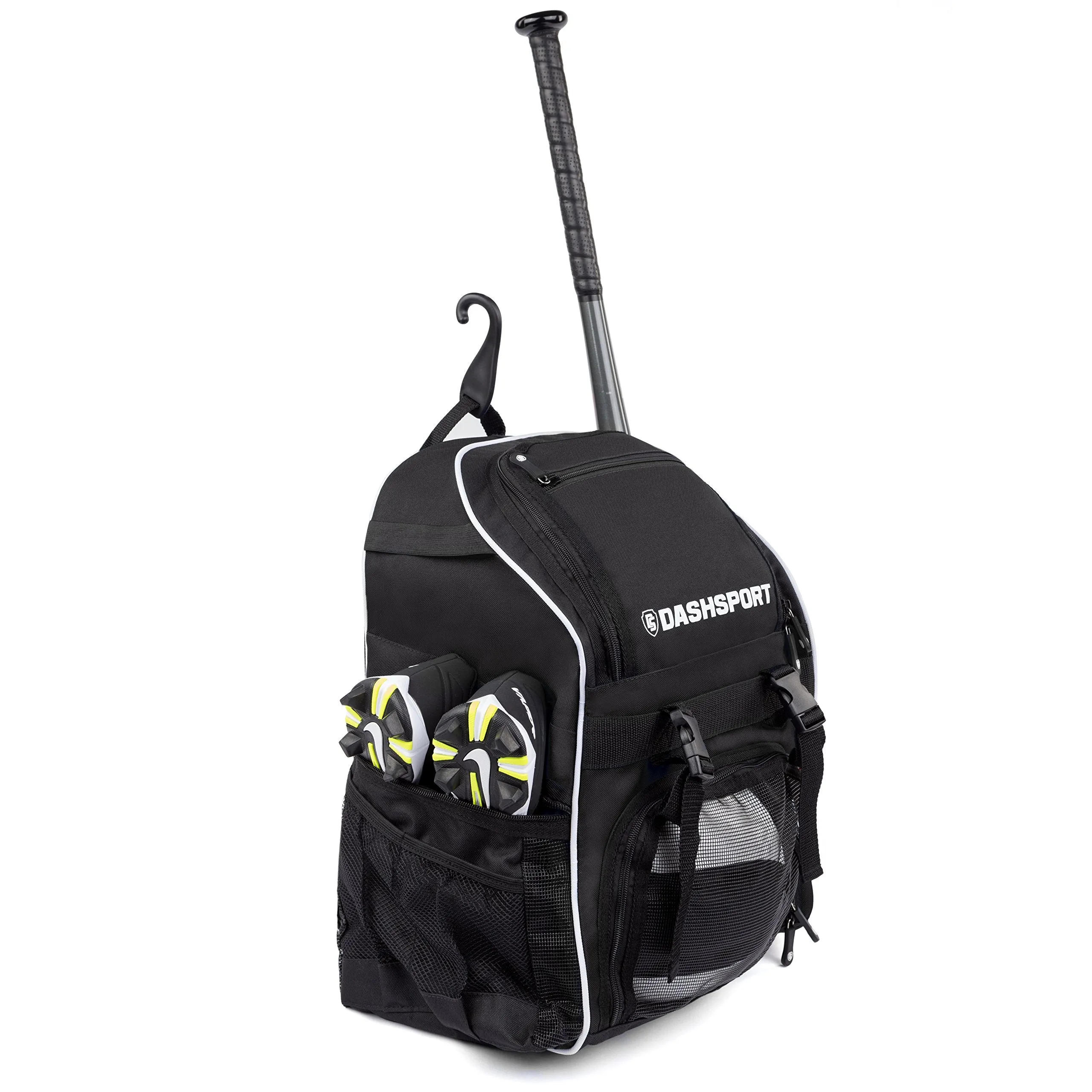 Baseball Bag Softball Backpack - DashSport Bat Bag | T-Ball Equipment and Softball Bag | Bat Pack (Black)