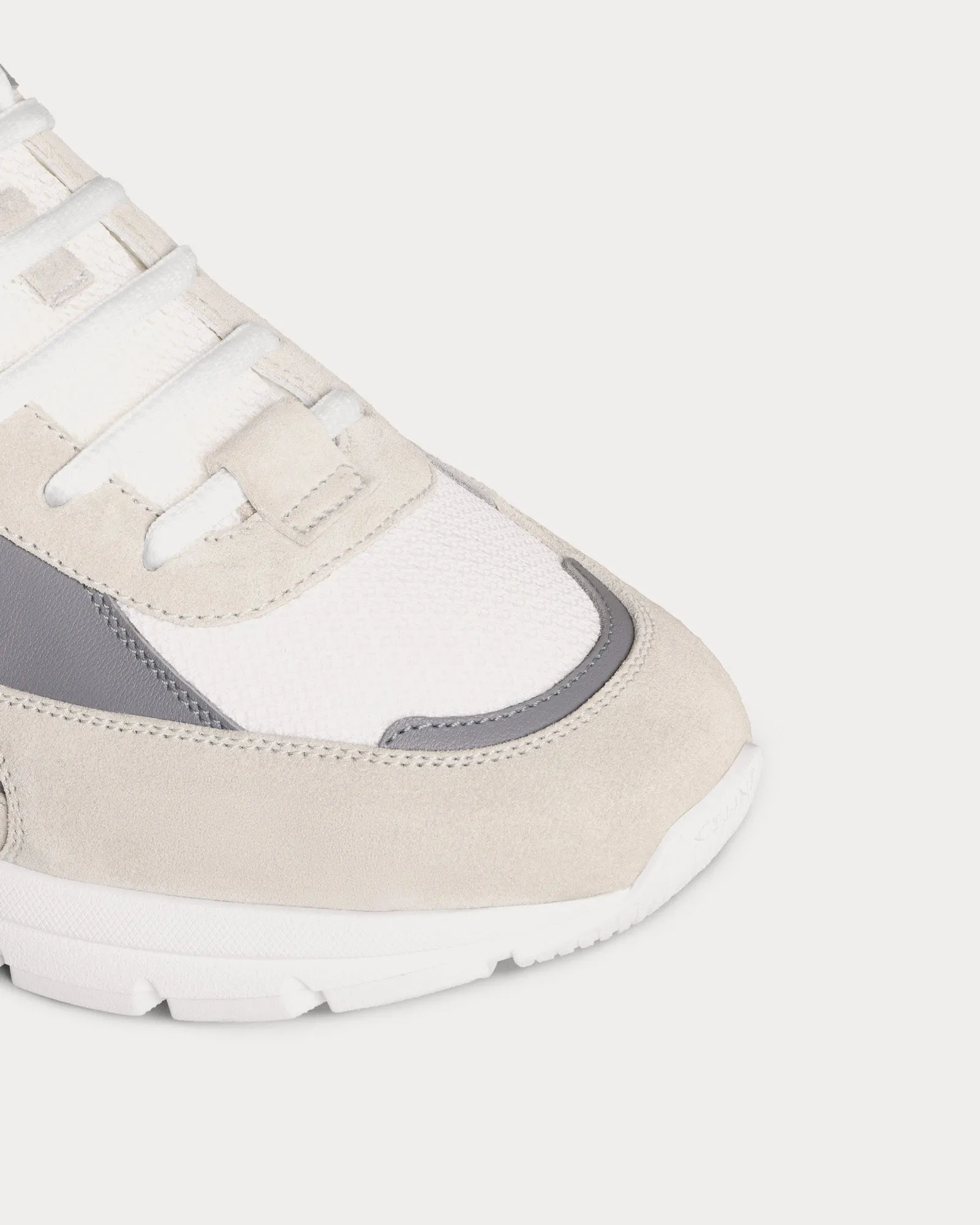 CR-03 Runner Mesh, Suede & Calfskin Grey Low Top Sneakers