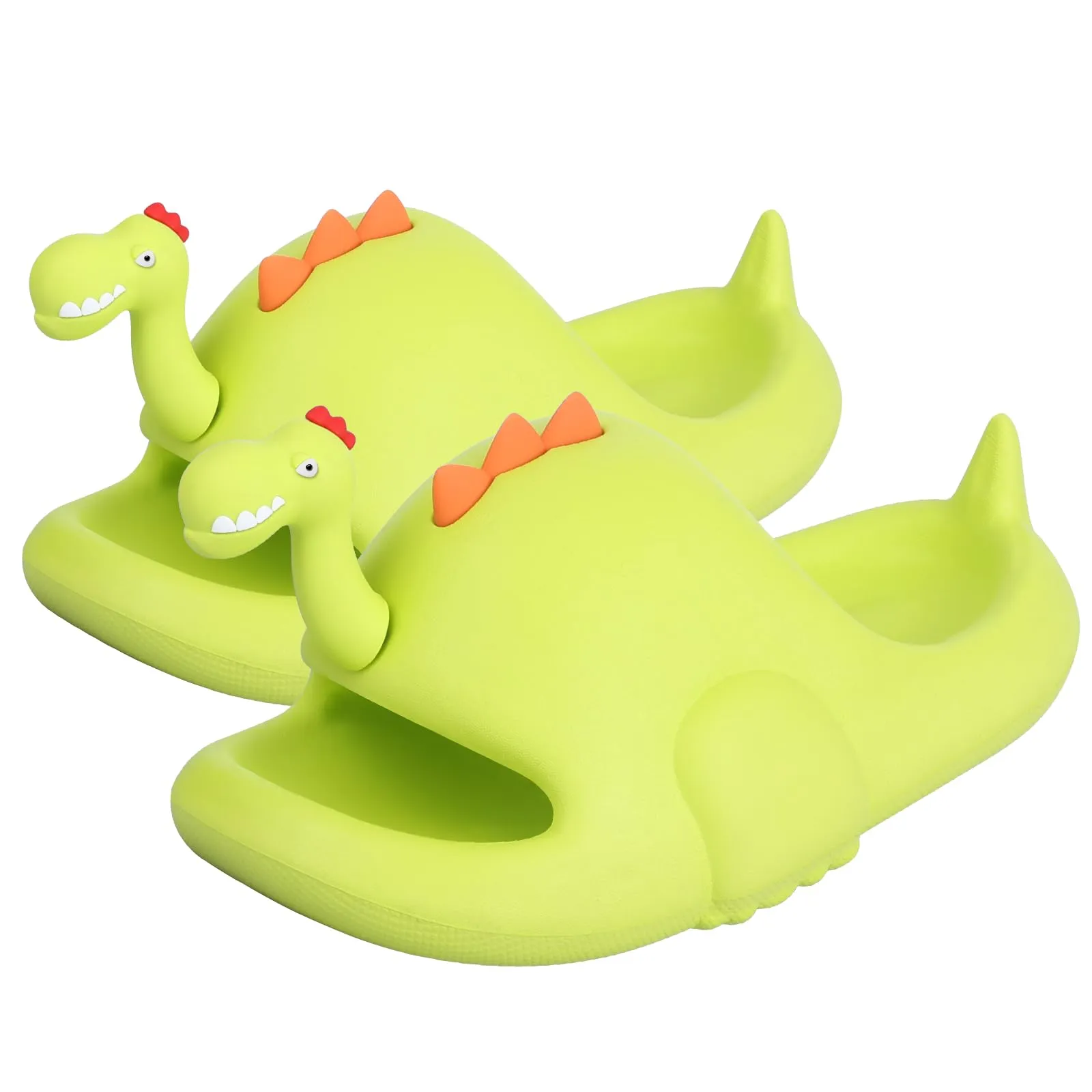Endurax Cloud Slides for Kids Slides Boys, Dinosaur Slippers for Boys Cute Cartoon Design Kids Sandals for Toddler Girls Garden Pool Beach Indoor & Outdoor with Comfy Thick Sole & Anti-Slip
