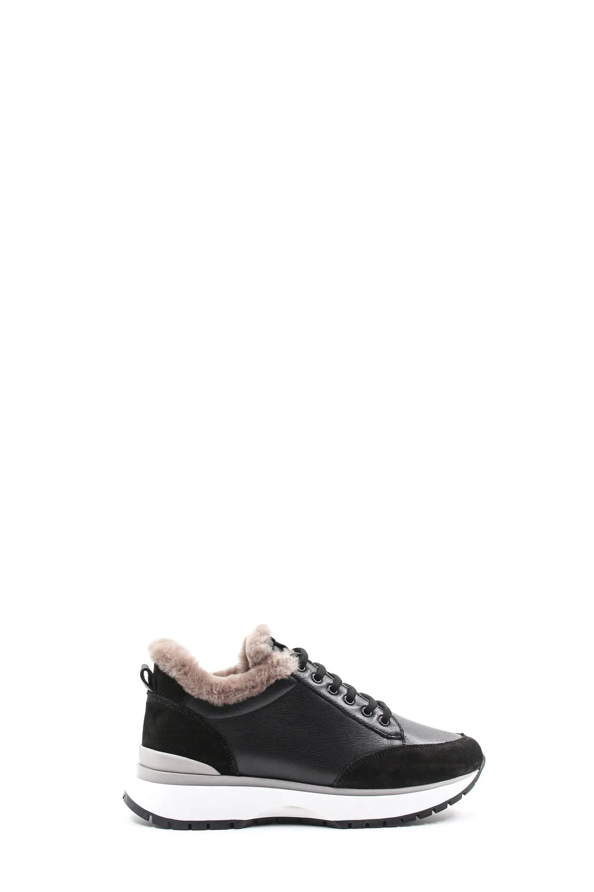 FST Genuine Leather Fur-lined Women's Casual Shoes 863KZA7035 Black - Rozzano