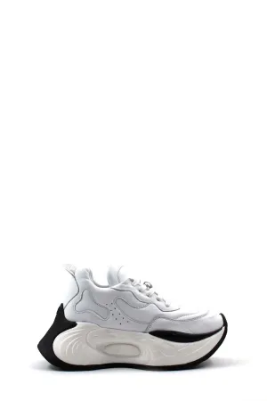 FST Genuine Leather Women's Casual Shoes 167ZAA2 White - Ramapo