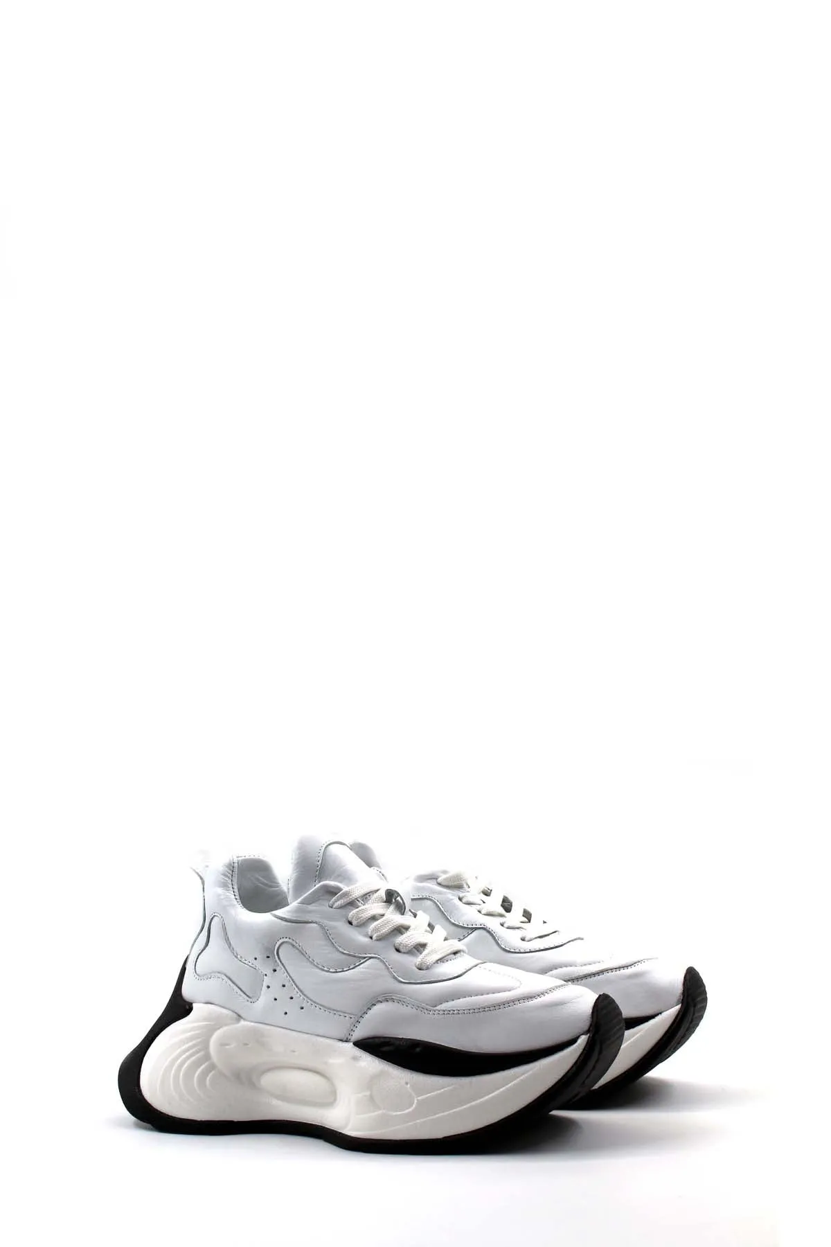 FST Genuine Leather Women's Casual Shoes 167ZAA2 White - Ramapo