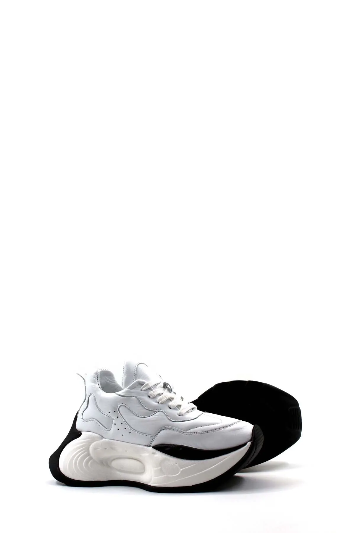 FST Genuine Leather Women's Casual Shoes 167ZAA2 White - Ramapo