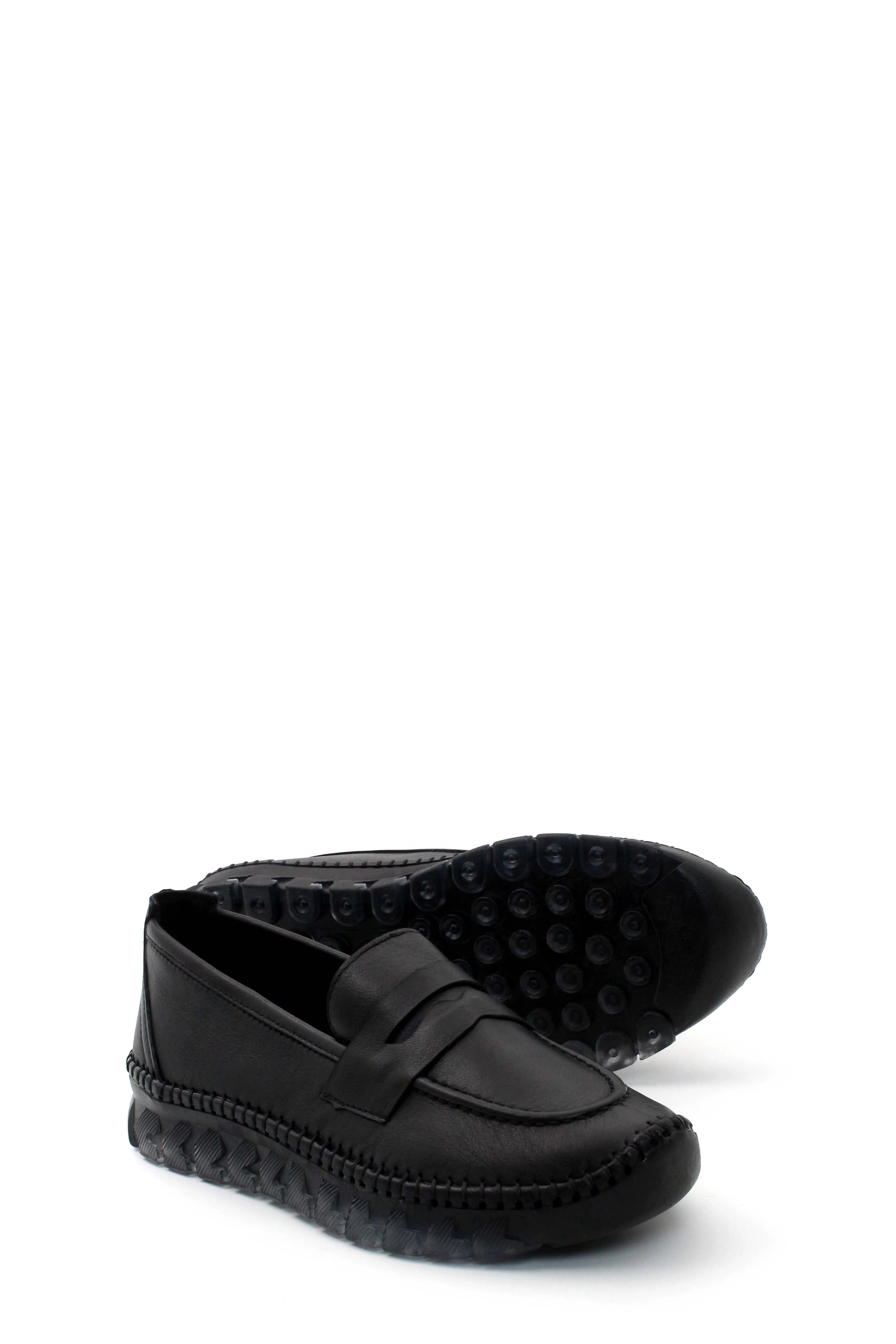 FST Genuine Leather Women's Casual Shoes 609ZA740 Black - Invercargill