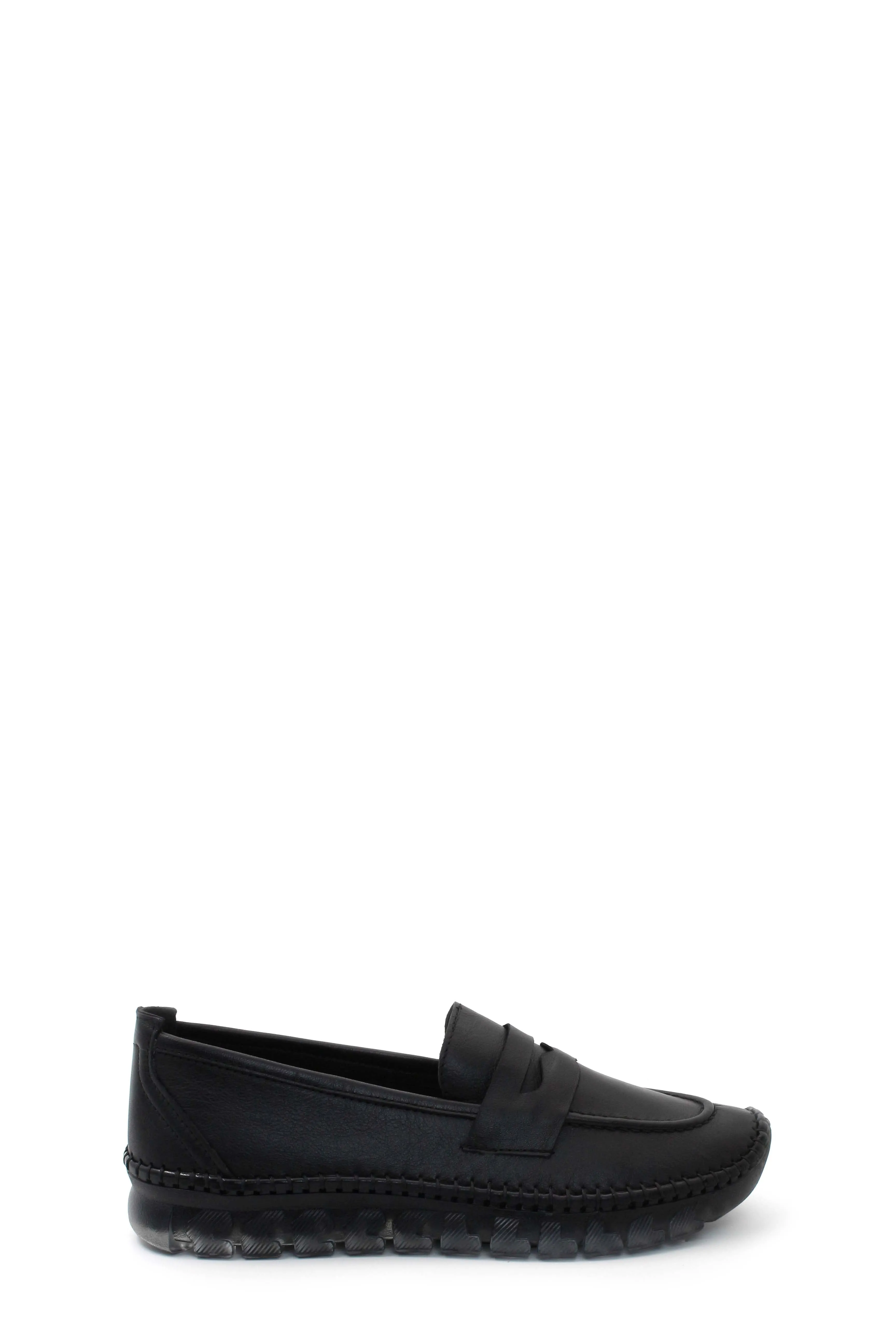 FST Genuine Leather Women's Casual Shoes 609ZA740 Black - Invercargill
