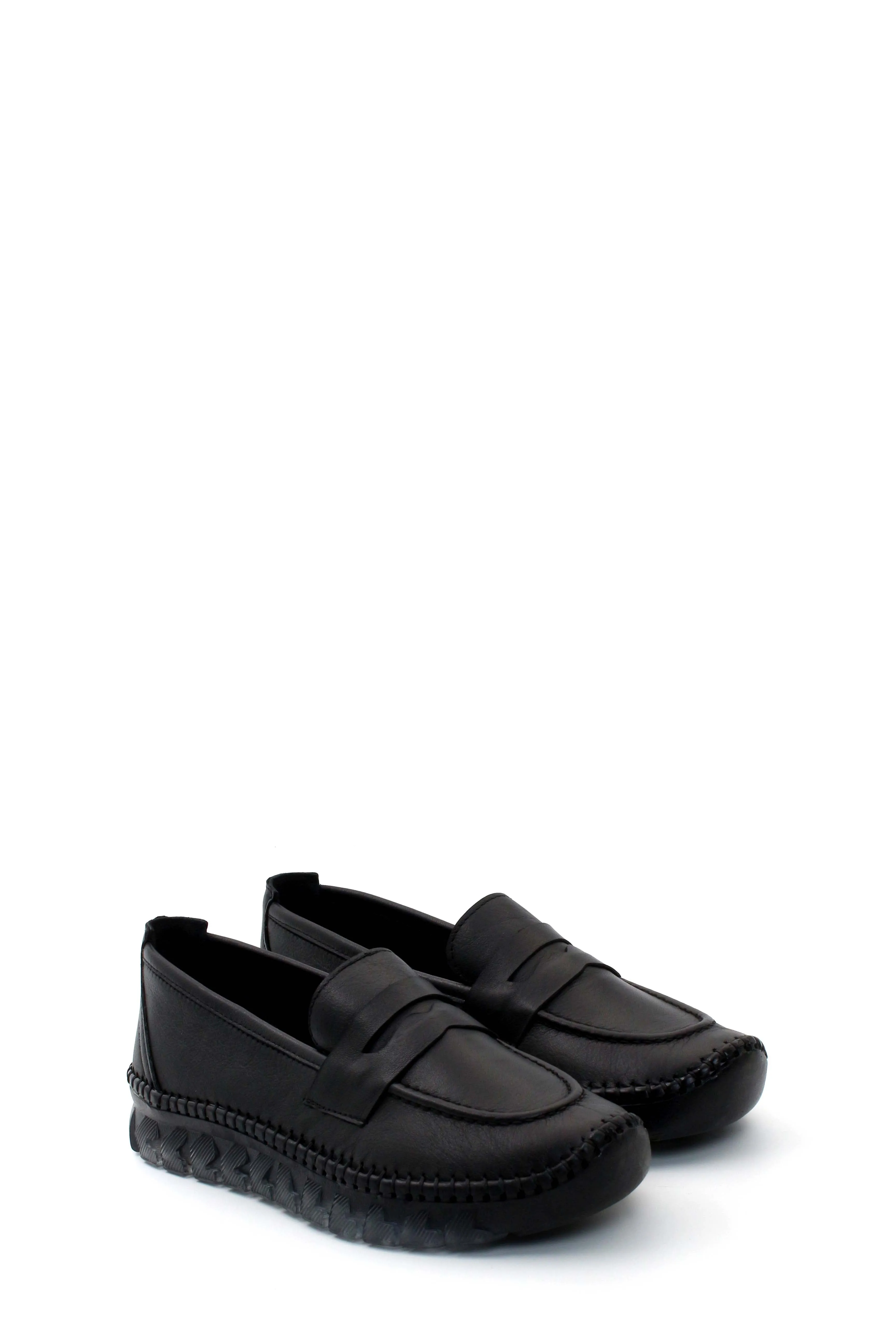 FST Genuine Leather Women's Casual Shoes 609ZA740 Black - Invercargill