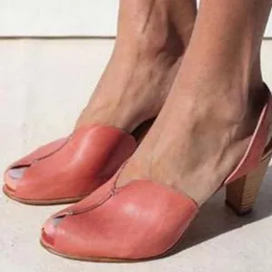 High Heeled Chunky Open Toe Sandals