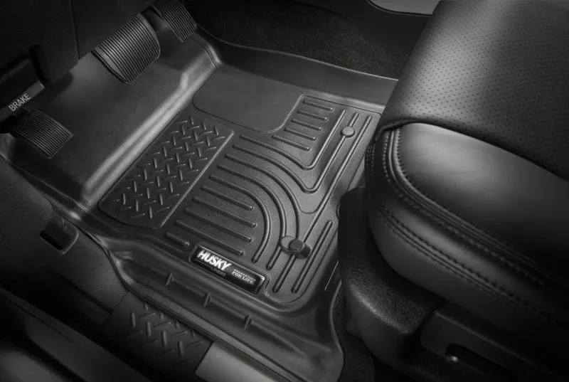 Husky Liners 2021-2024 Ford Bronco 4 Door Weatherbeater Front & 2nd Seat Floor Liners - Black