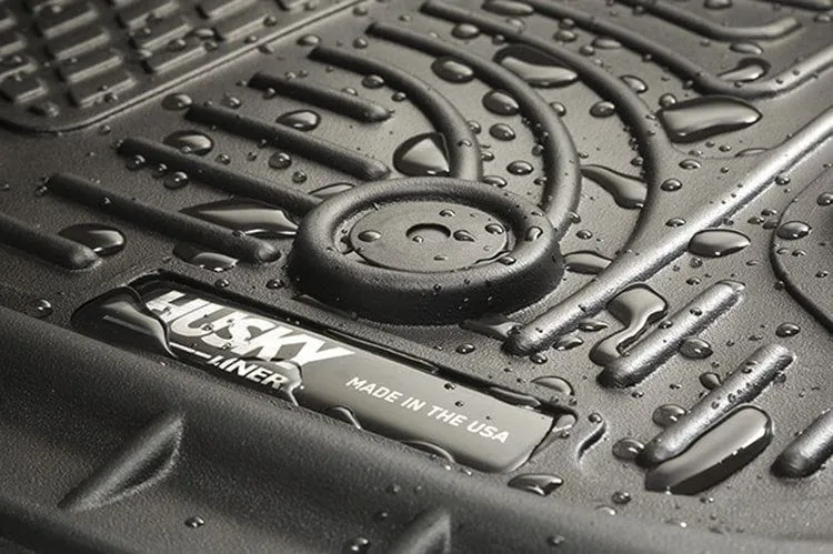 Husky Weatherbeater 2012-2016 Ford F250/F350/F450 Super Duty Front & 2nd Seat Floor Liner (Footwell Coverage) 99711 Black