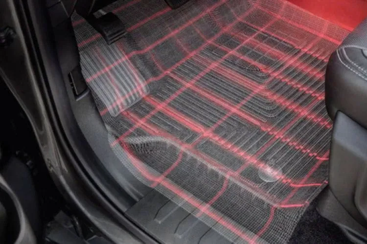 Husky Weatherbeater 2012-2016 Ford F250/F350/F450 Super Duty Front & 2nd Seat Floor Liner (Footwell Coverage) 99713 Tan
