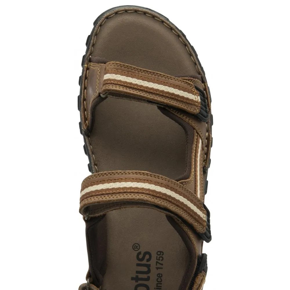 Lotus Mens Gus Sandal Tan Leather