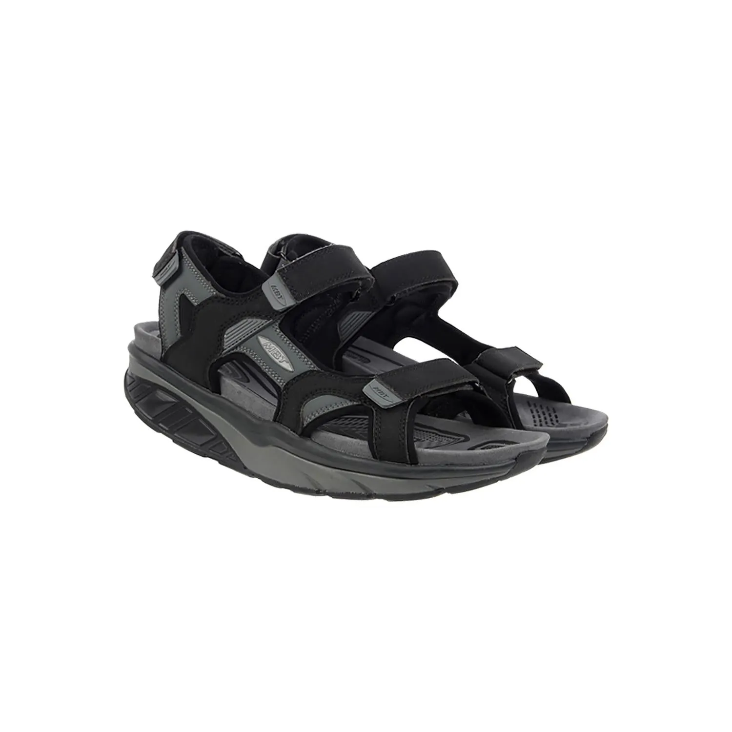 Men's MBT Saka 6S Sport Sandal Black/Charcoal Synthetic