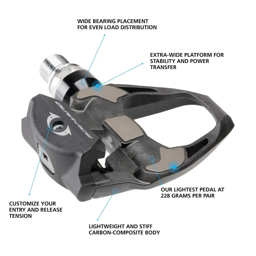 Shimano Road Clipless Pedals | DuraAce PD-R9100 Series, Carbon, SPD-SL