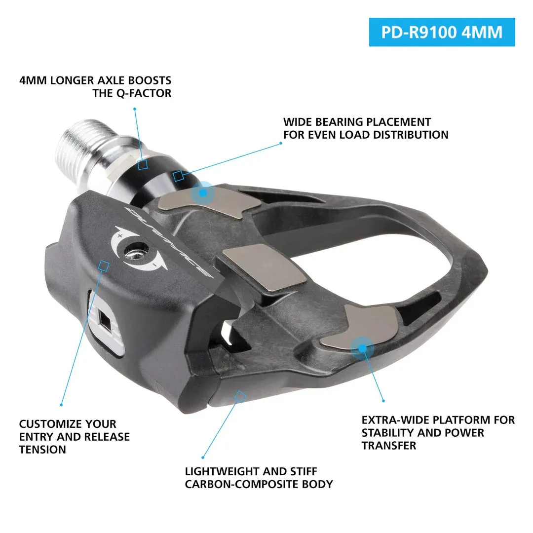 Shimano Road Clipless Pedals | DuraAce PD-R9100 Series, Carbon, SPD-SL