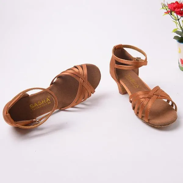 Women's Satin 4.5cm Heel Ballroom Dance Shoes/Latin Dance Shoes